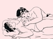 020マユミの乳房を舐めるケンジ（700pix）